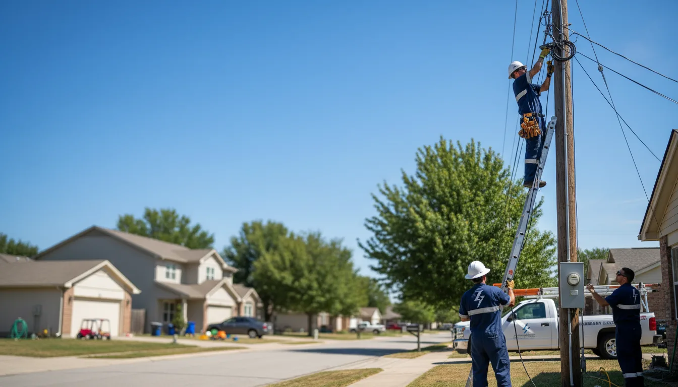 Residential electrician providing installation services in Louin, MS